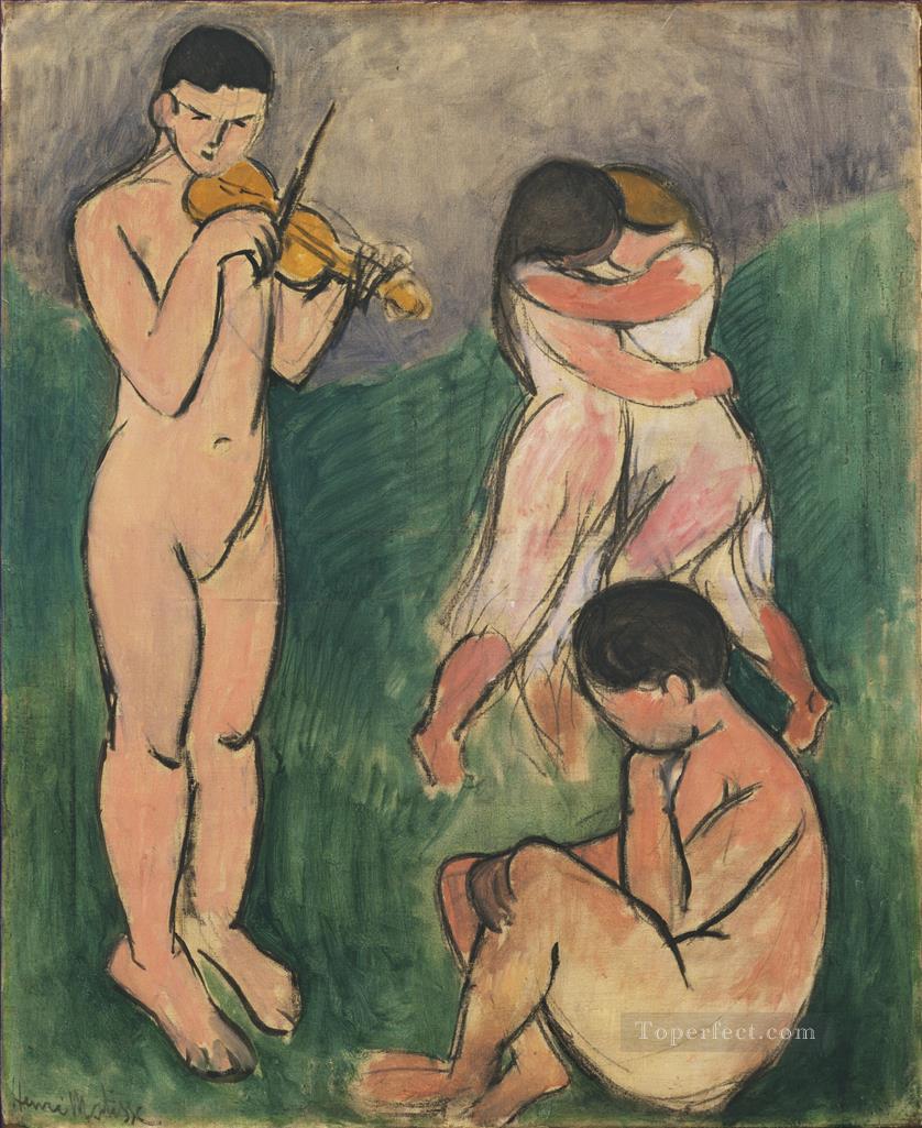 Música Sketch desnudo abstracto fauvismo Henri Matisse Pintura al óleo